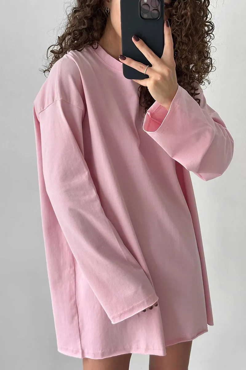 TL0239 Oversized Long Sleeve Shirt