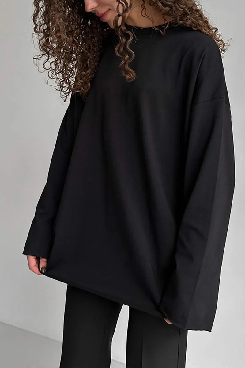 TL0239 Oversized Long Sleeve Shirt