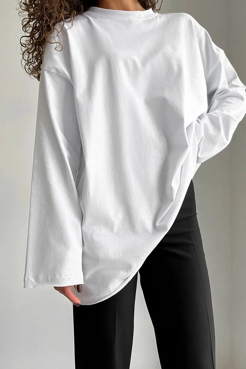 TL0239 Oversized Long Sleeve Shirt