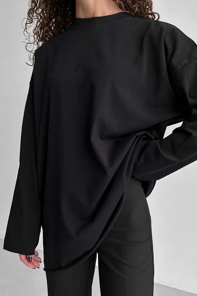 TL0239 Oversized Long Sleeve Shirt