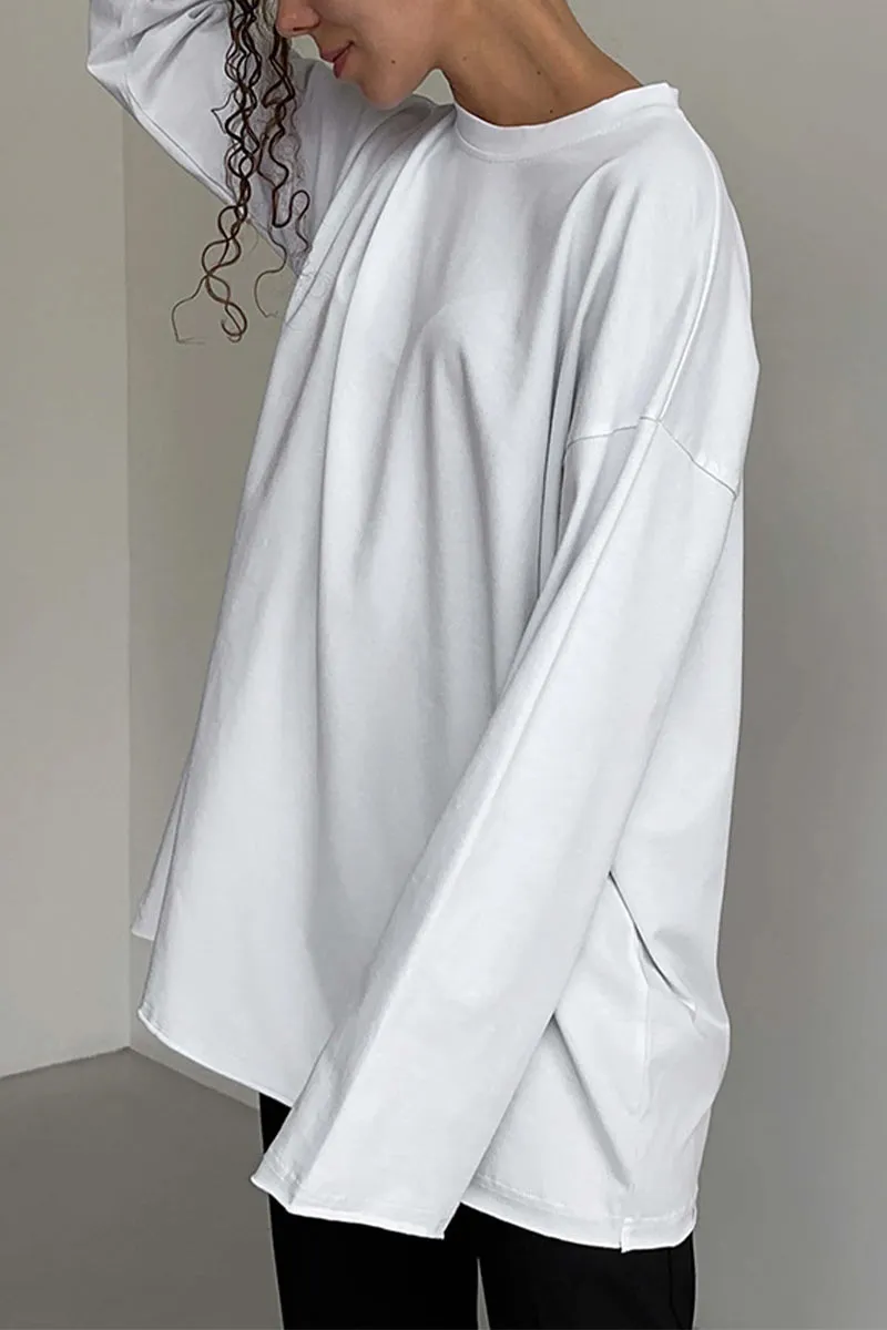 TL0239 Oversized Long Sleeve Shirt