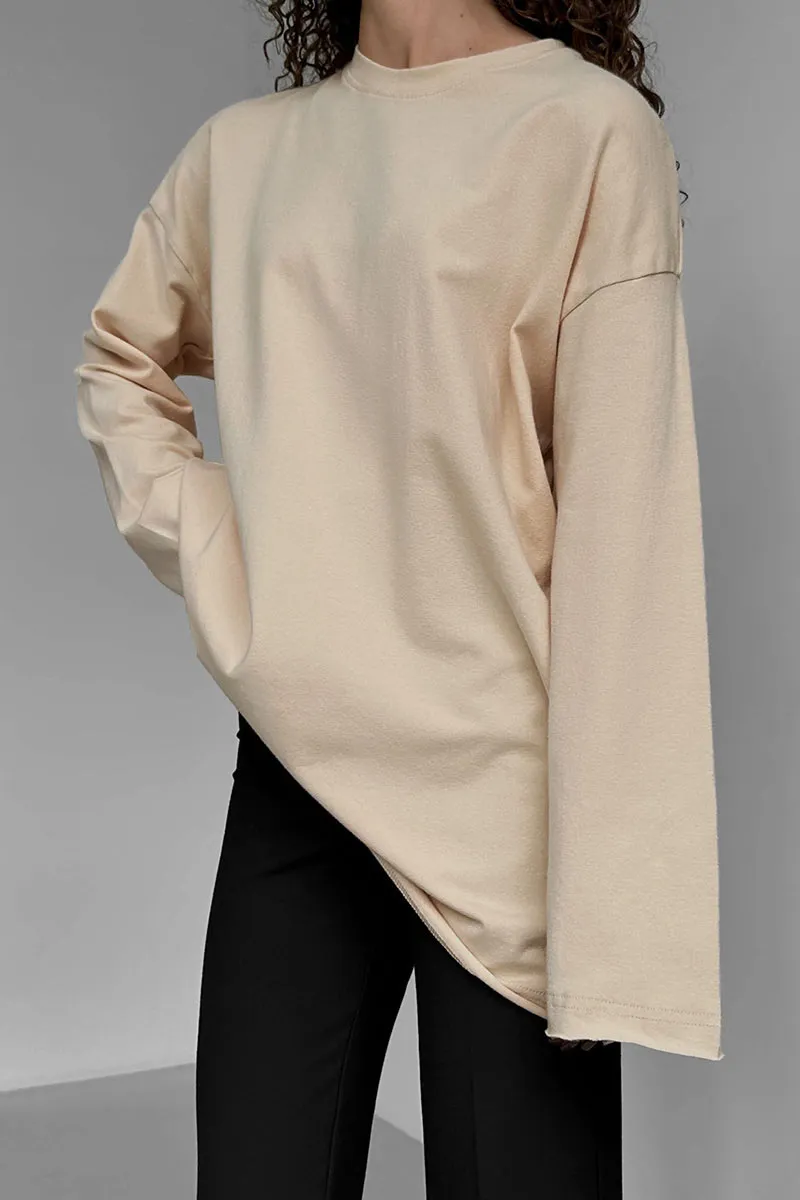 TL0239 Oversized Long Sleeve Shirt