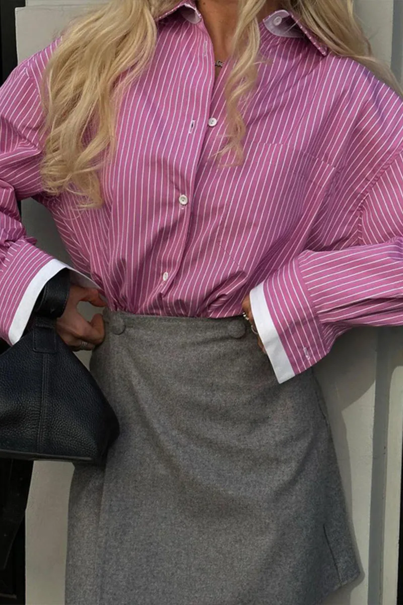 TL0486 Striped Blouse Shirt