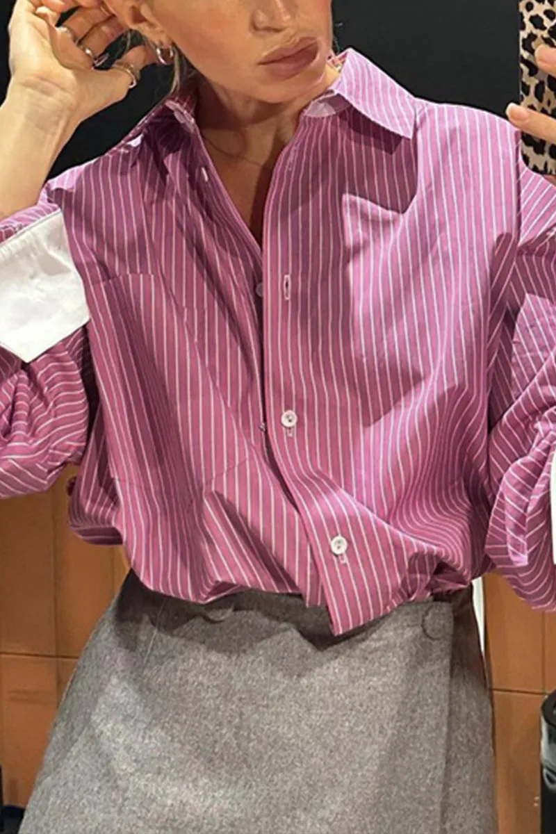 TL0486 Striped Blouse Shirt