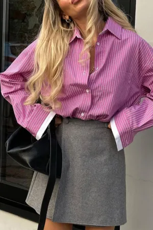 TL0486 Striped Blouse Shirt