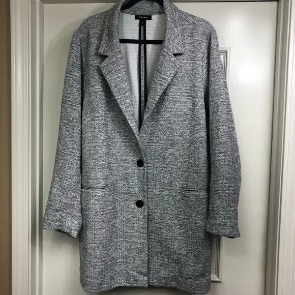 Torrid textured long length soft blazer.