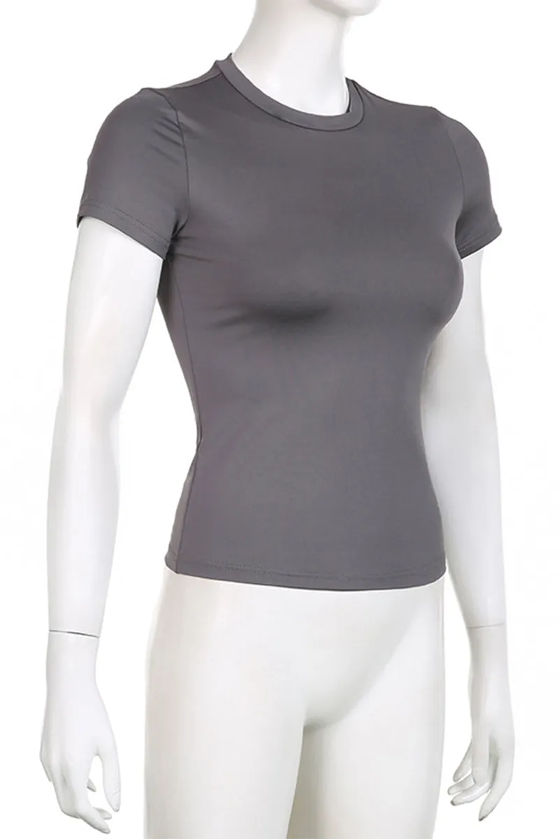 TQ3306 Round Neck Basic Tee