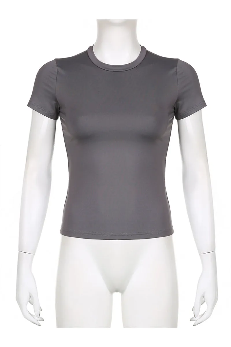TQ3306 Round Neck Basic Tee