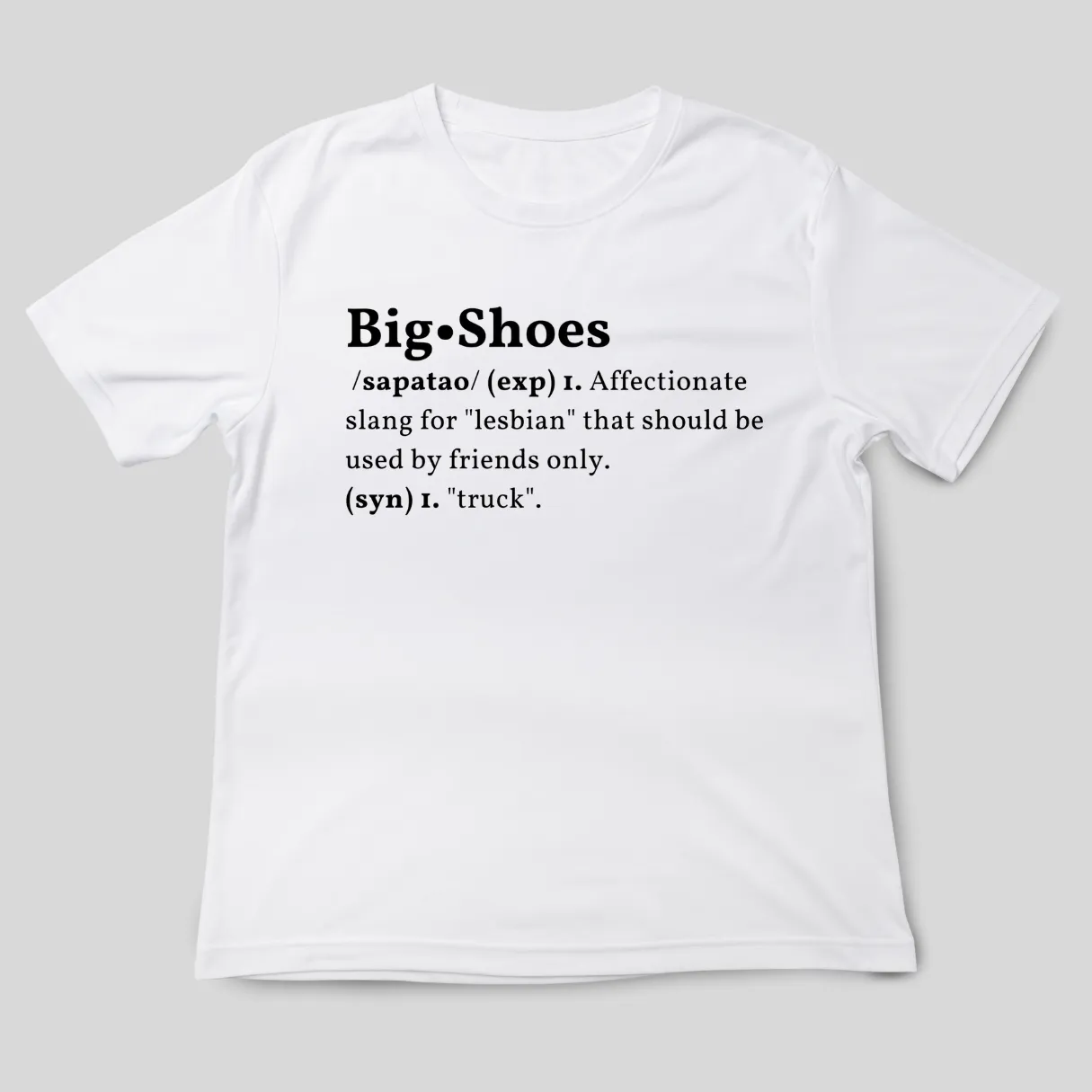 Unisex Big Shoes Basic White T-shirt