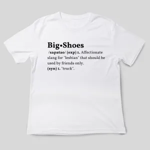 Unisex Big Shoes Basic White T-shirt