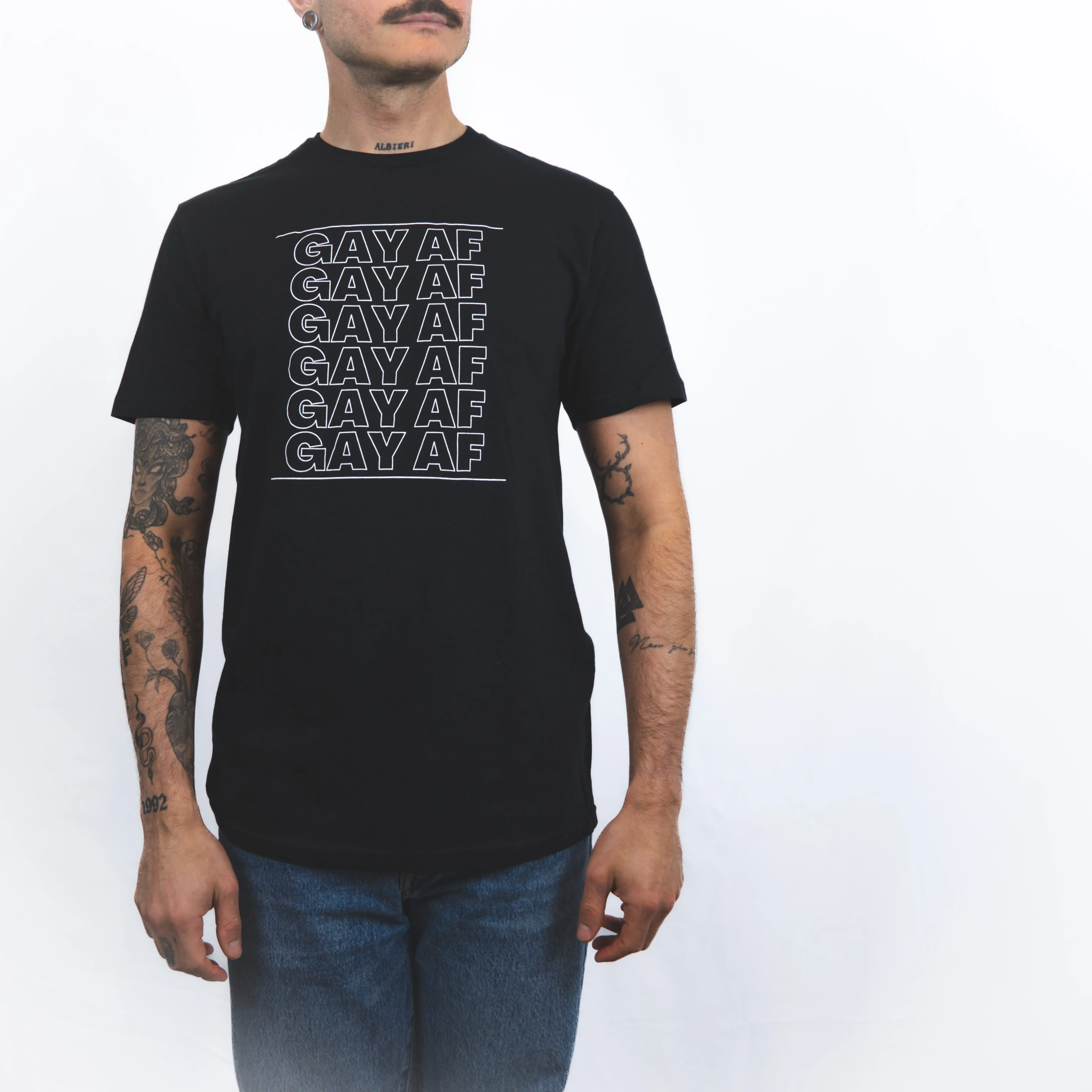 Unisex Gay As F*ck Basic Black T-shirt