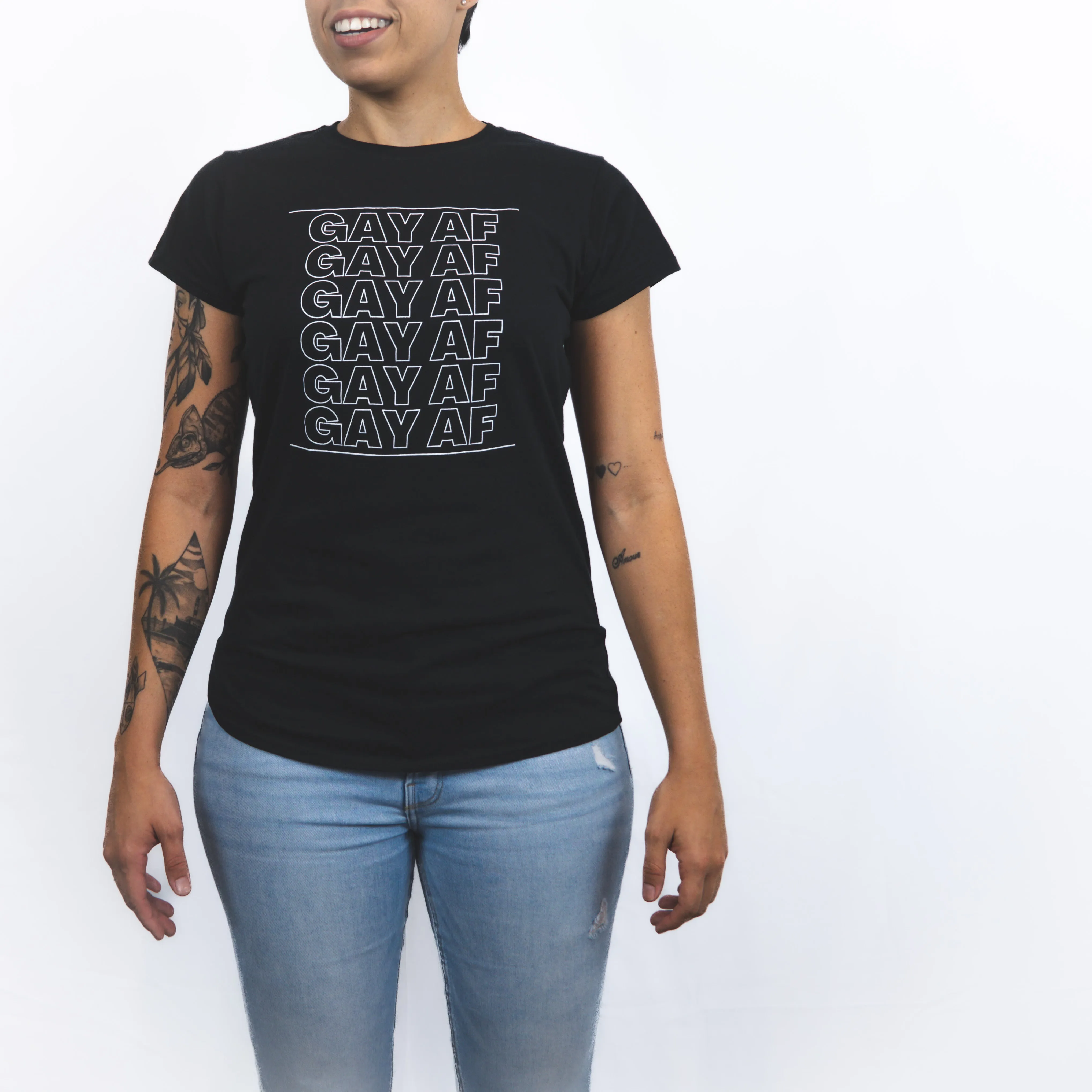 Unisex Gay As F*ck Basic Black T-shirt