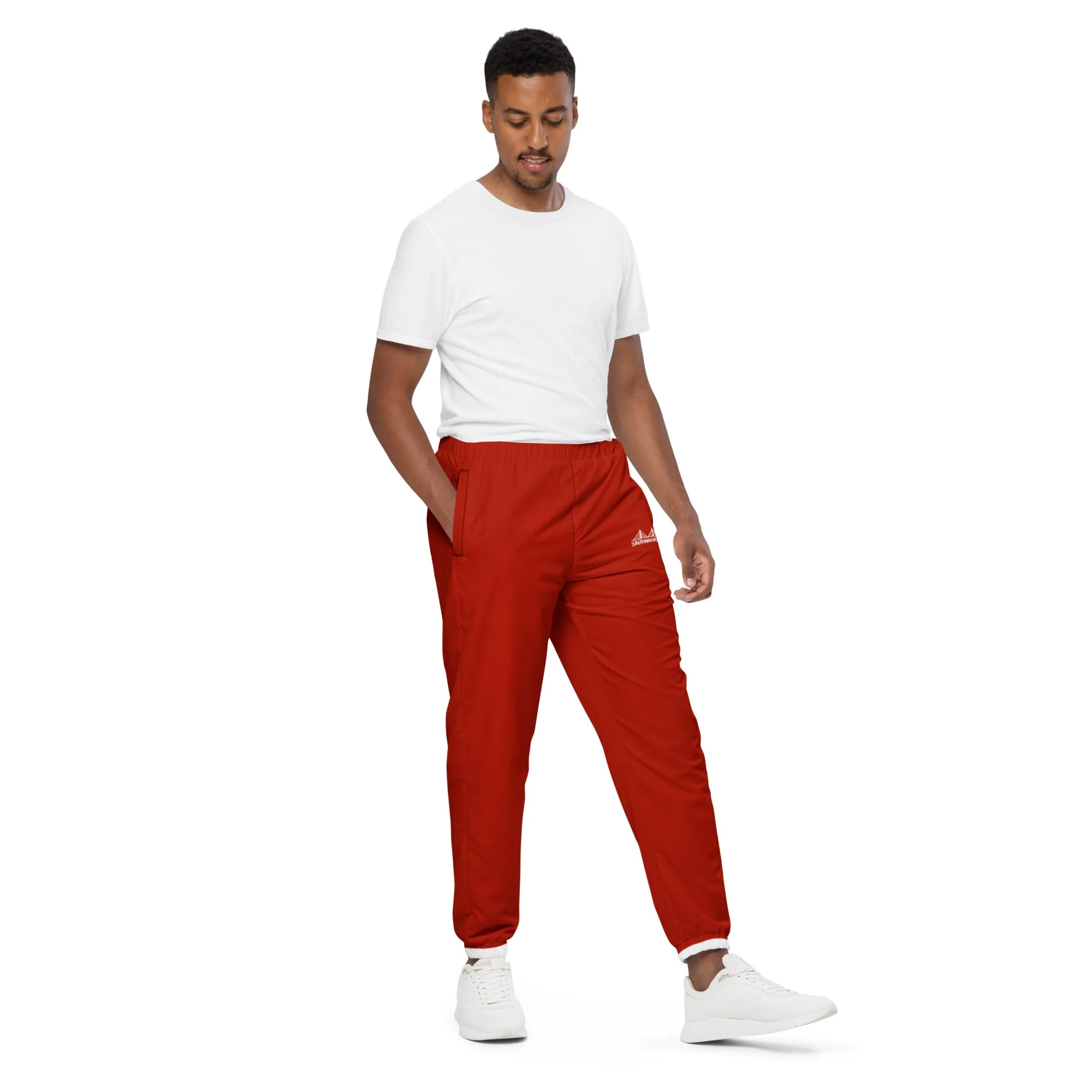 Unisex track pants Christmas Red (Plaid)