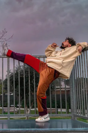 Velvet Multicolor Baggy Pants