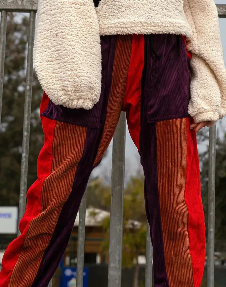 Velvet Multicolor Baggy Pants