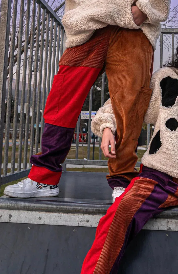 Velvet Multicolor Baggy Pants