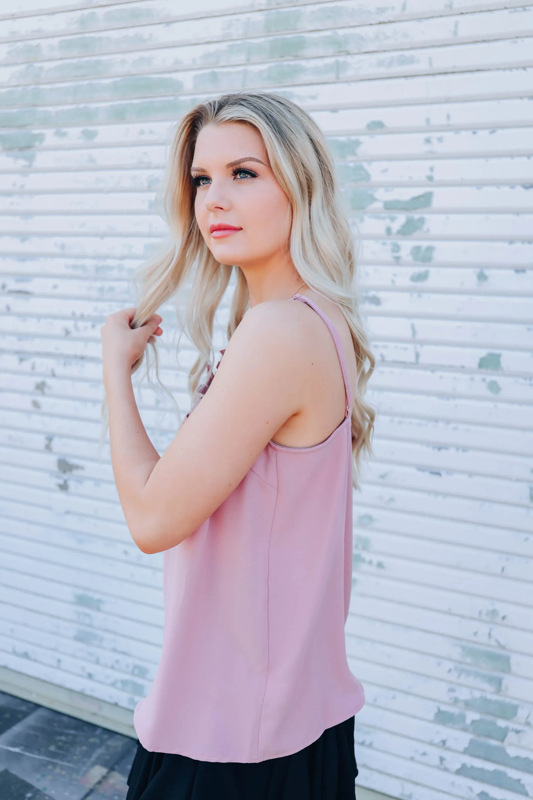 Venetian Lace Cami - Mauve