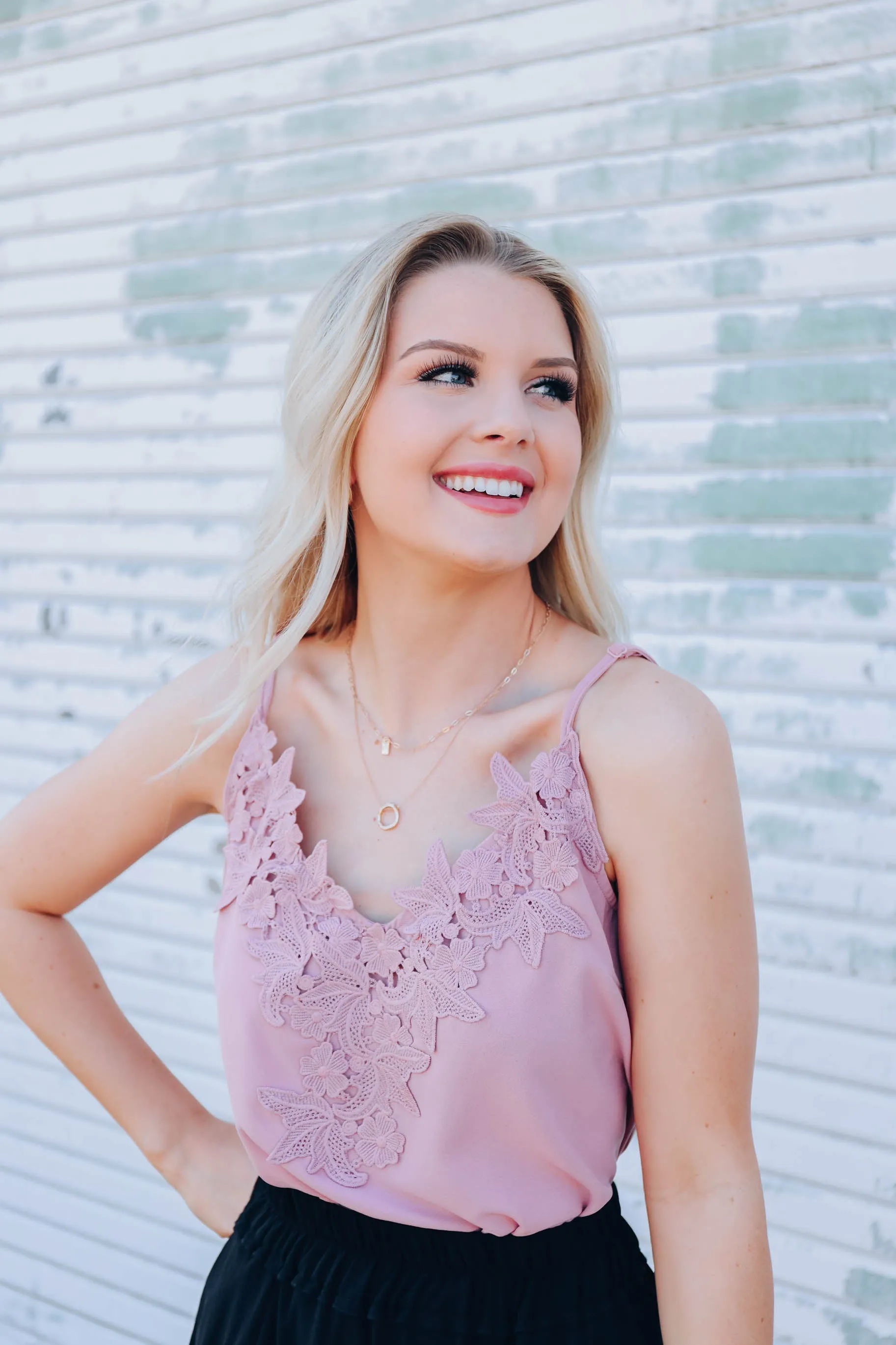 Venetian Lace Cami - Mauve