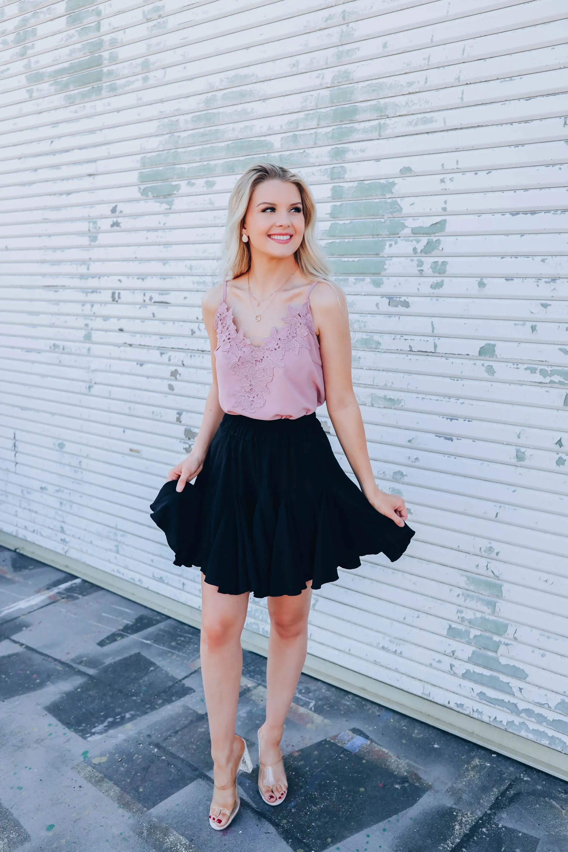 Venetian Lace Cami - Mauve