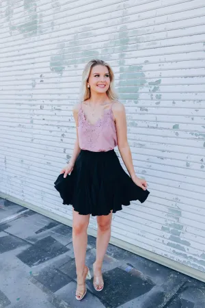 Venetian Lace Cami - Mauve