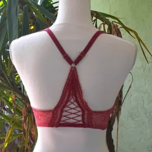 Victorias Secret Tan Red Push Up Bra