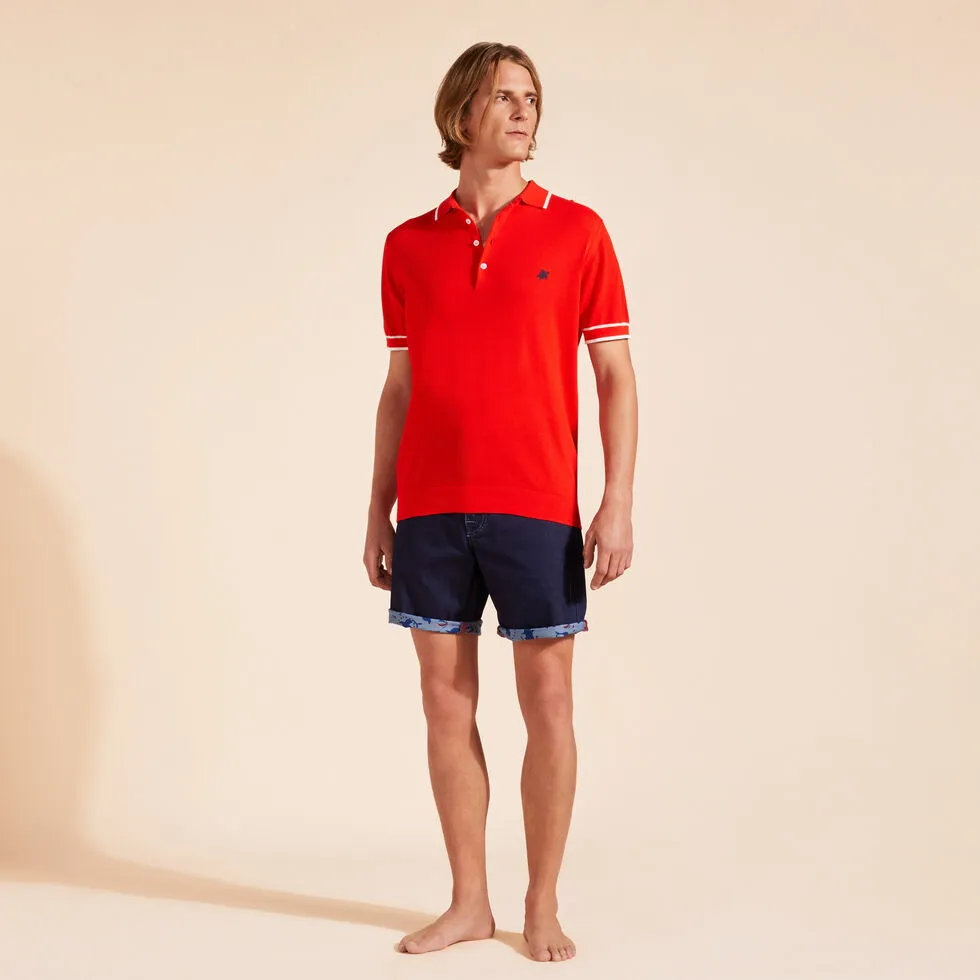 VILEBREQUIN Men Knit Cotton Polo Solid