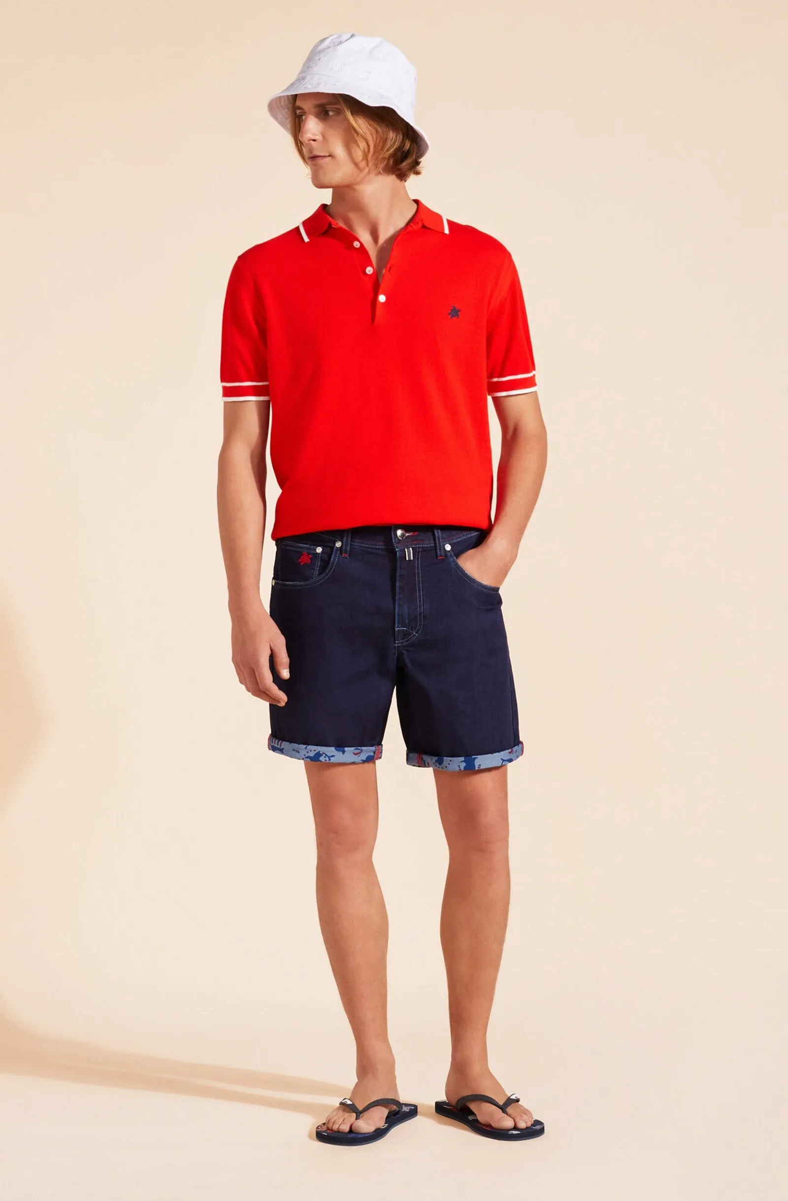 VILEBREQUIN Men Knit Cotton Polo Solid
