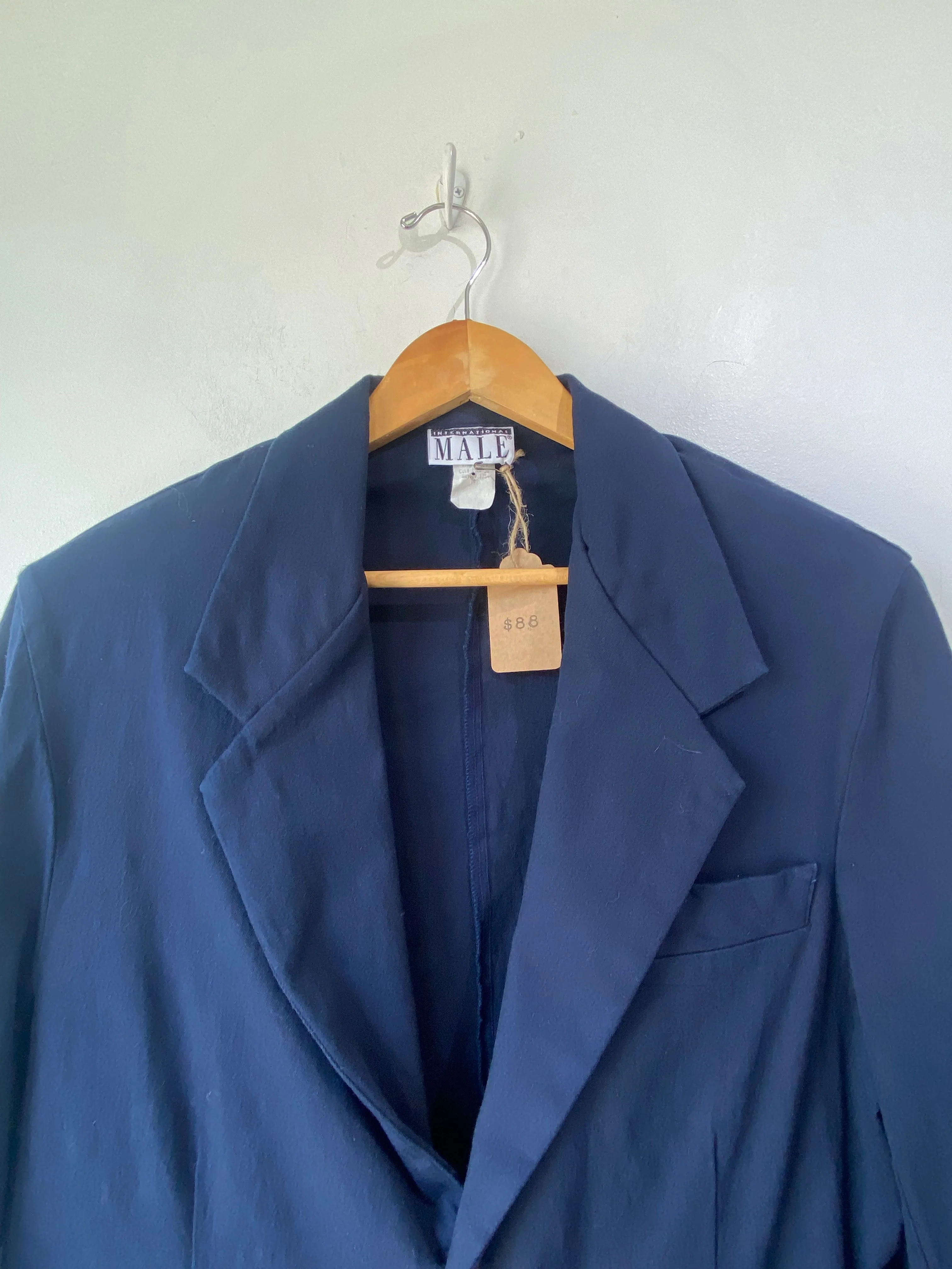 Vintage International Male Navy Blazer
