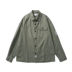 Vintage Loose Solid Color Shirt