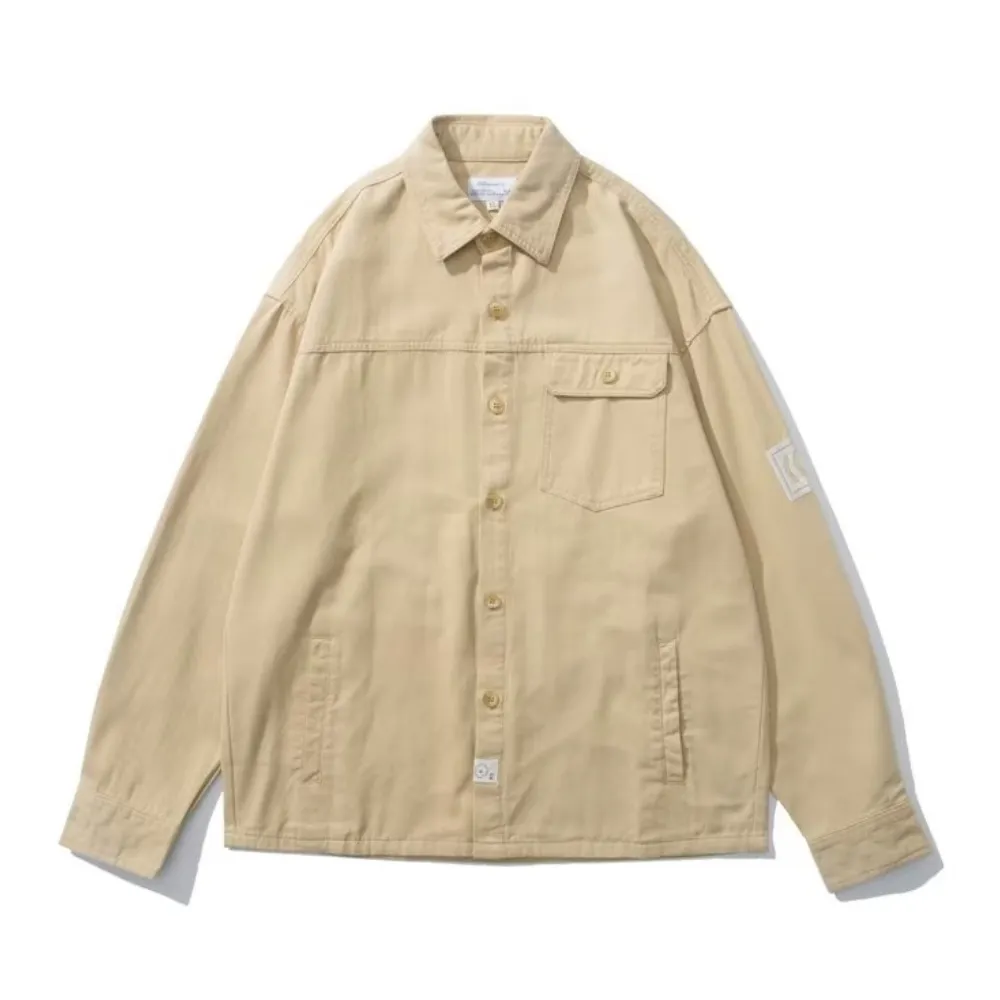Vintage Loose Solid Color Shirt