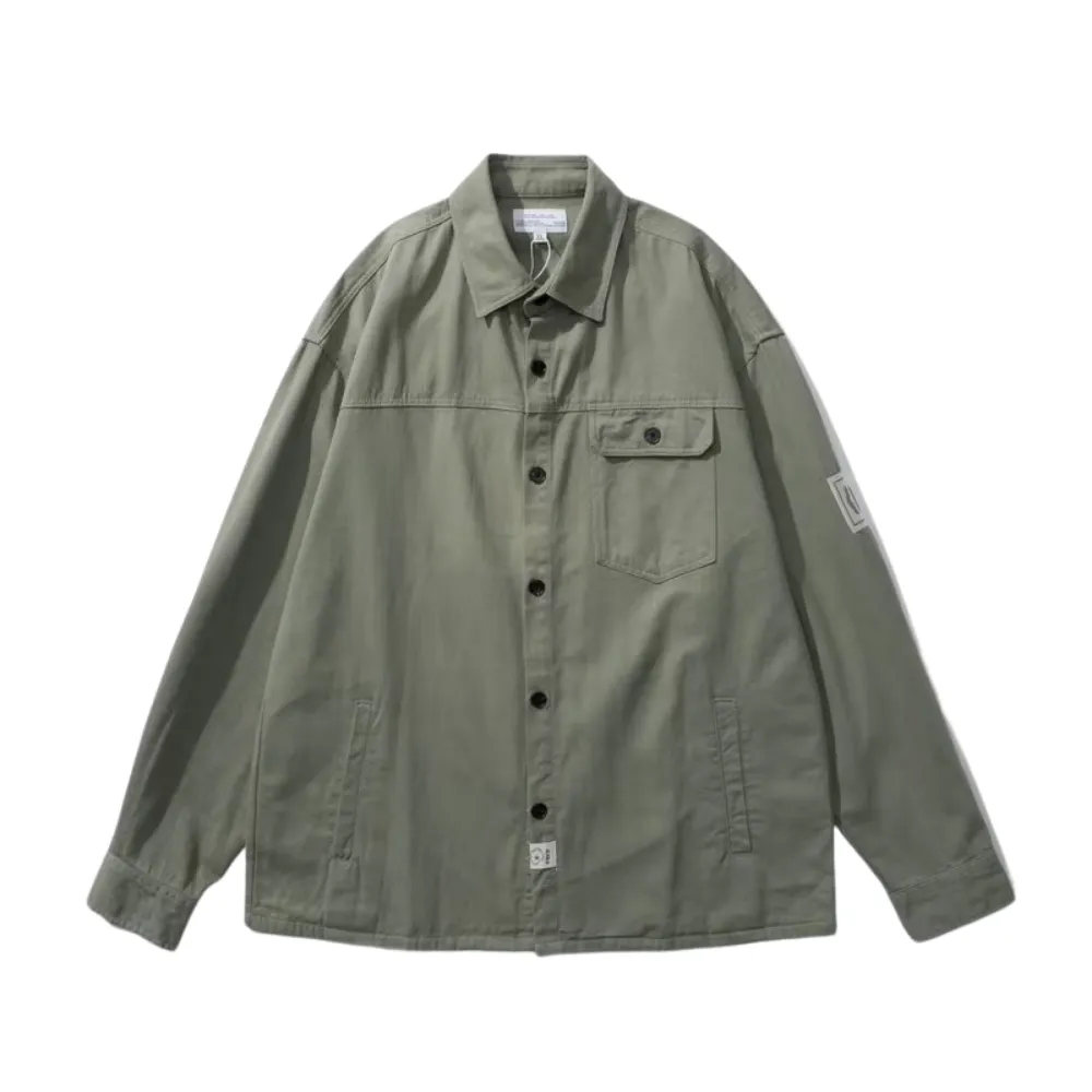 Vintage Loose Solid Color Shirt