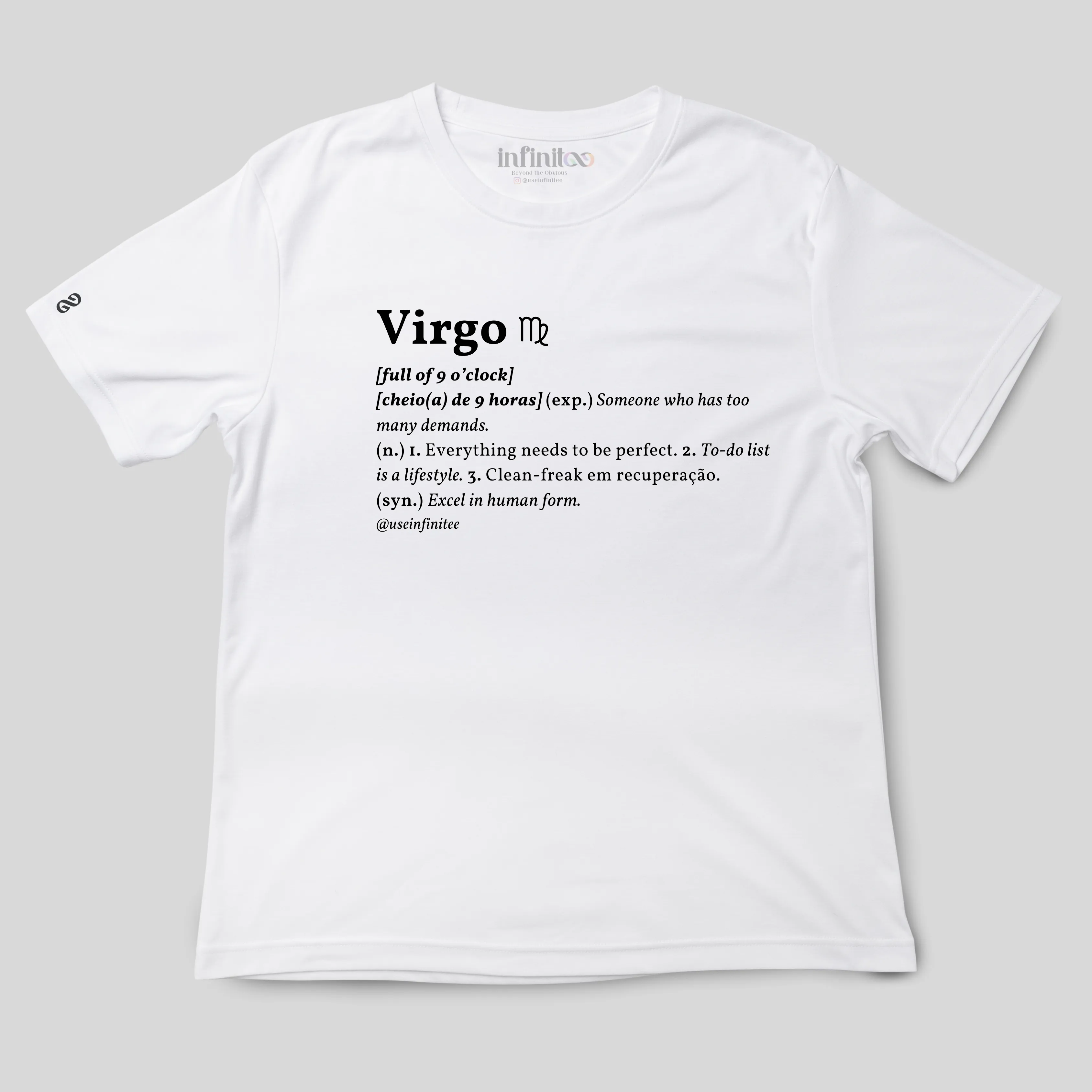 Virgo Basic White/Black Unisex T-shirt