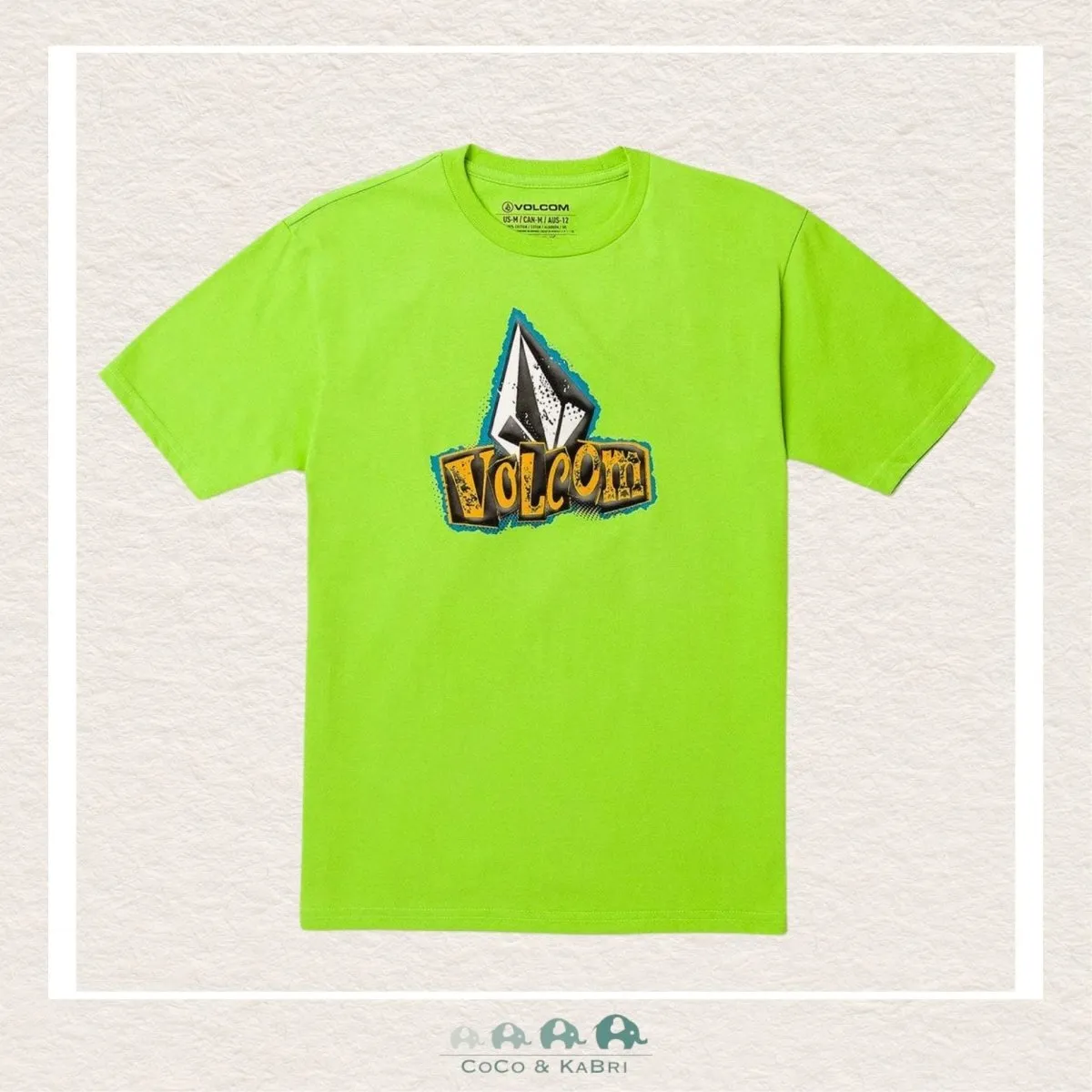 *Volcom: Big Boys Sticker Stamp Short Sleeve Tee - Electric Green
