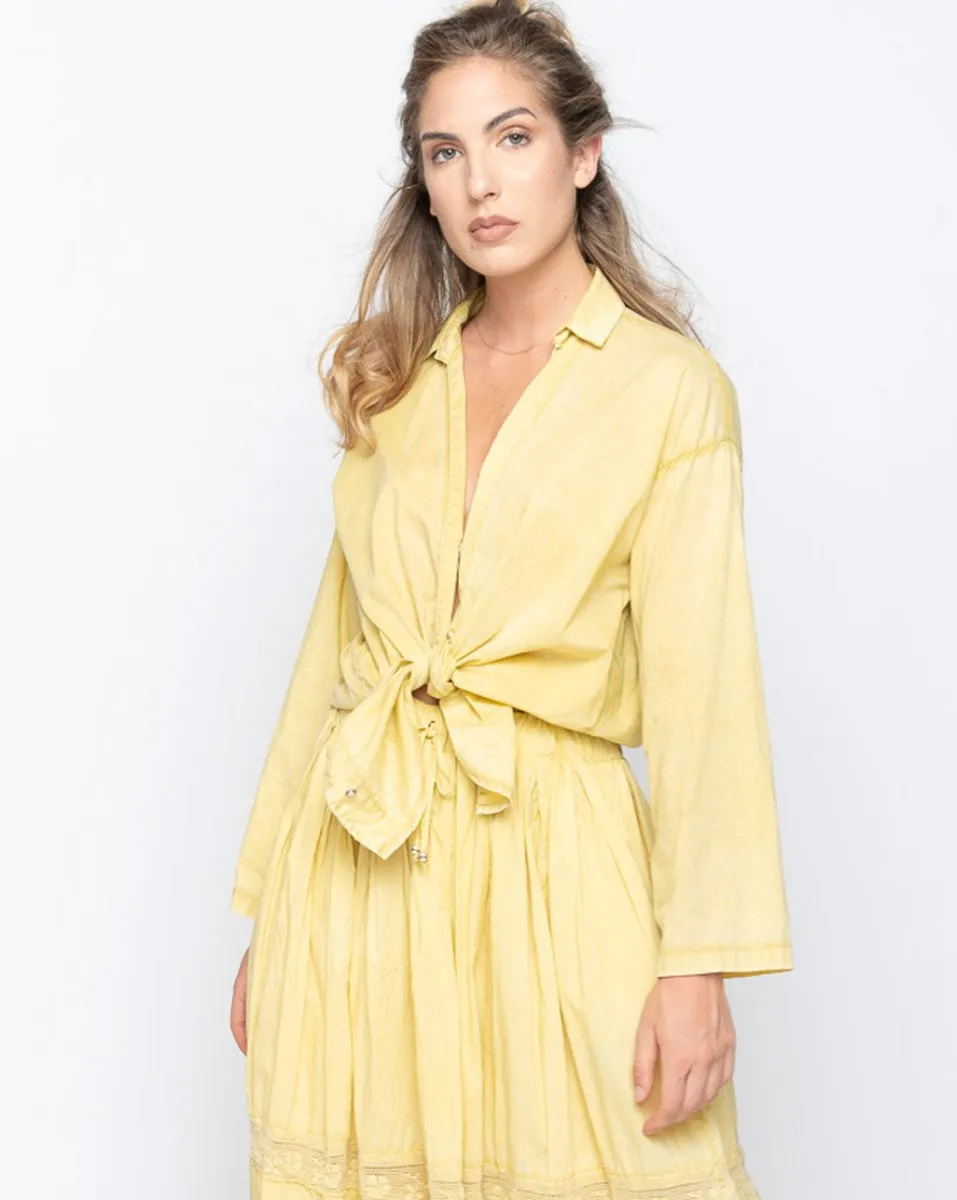 Wash Dyed Deep Button-Up Shirt
