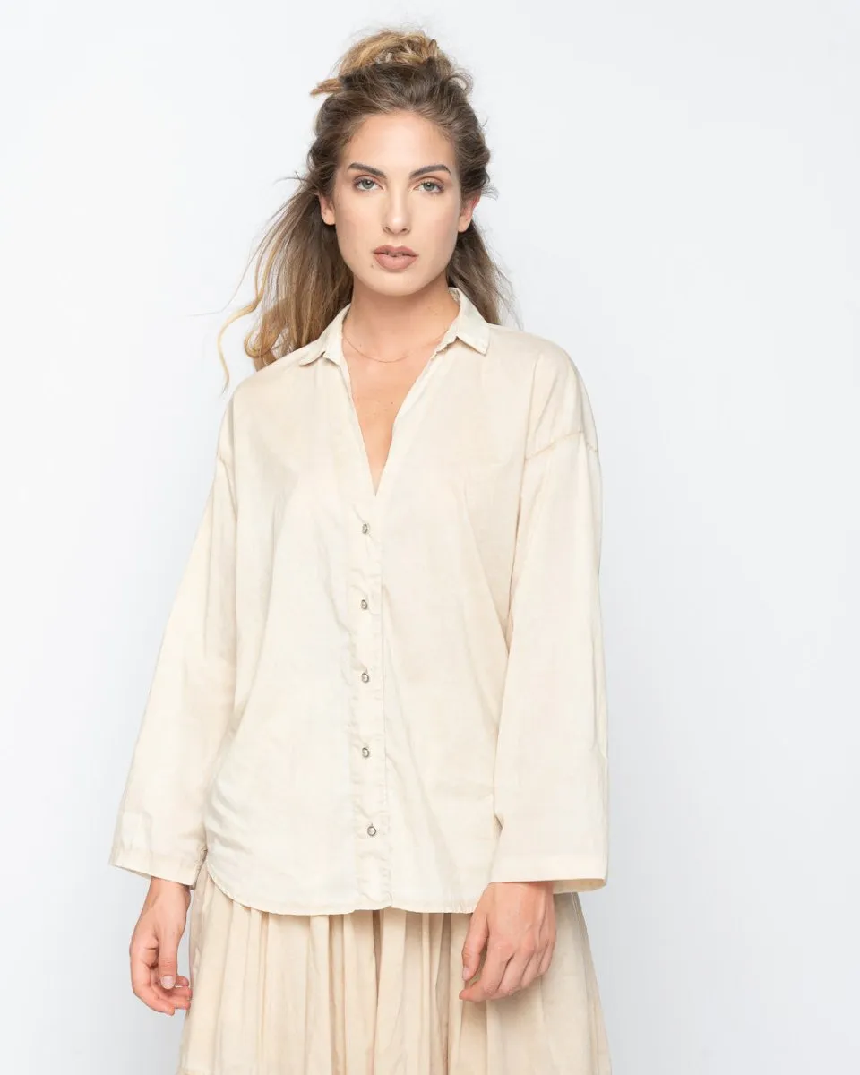 Wash Dyed Deep Button-Up Shirt