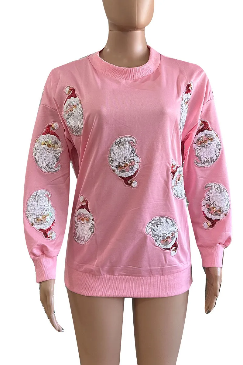 WH603 Sequins Christmas Sweatshirt
