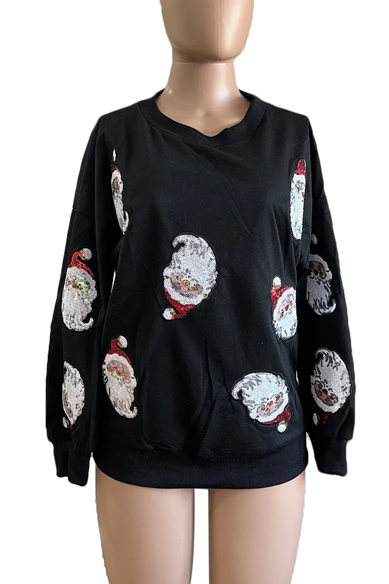 WH603 Sequins Christmas Sweatshirt