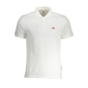 White Cotton Men Polo Shirt