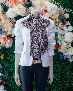 White Cotton Stretch Blazer