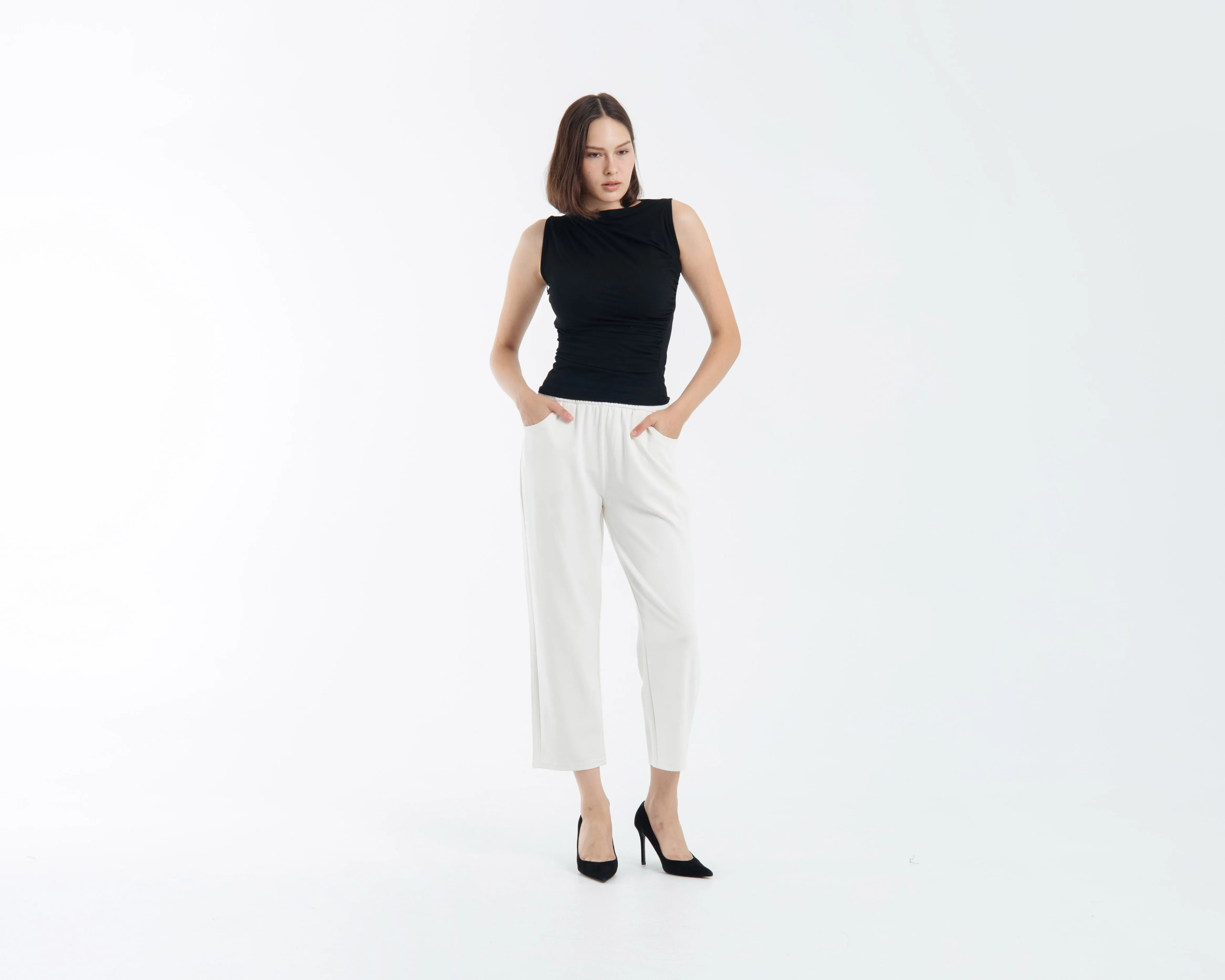 White Ultrasoft Bamboo 2.0 Relaxed Pants