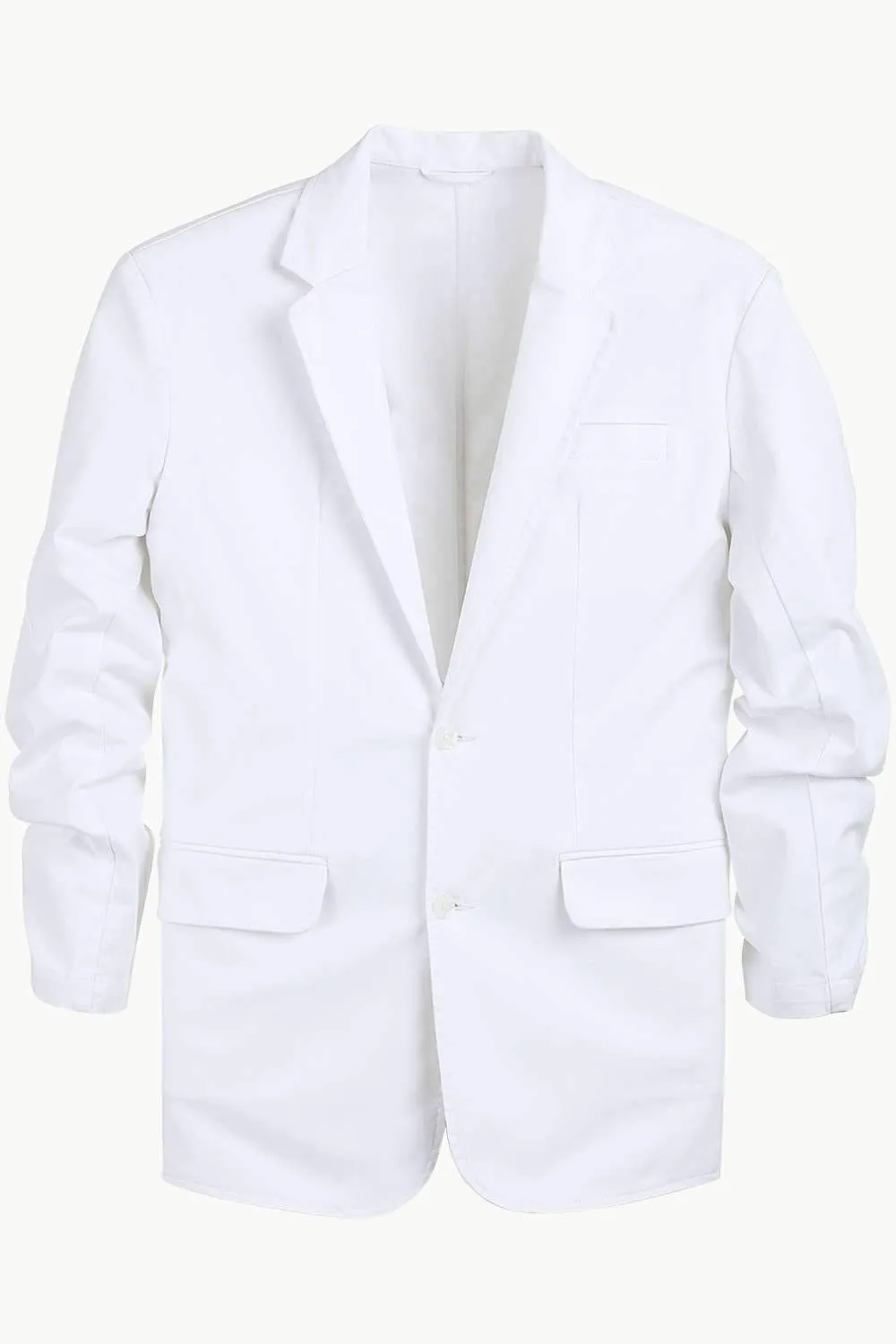 White Unlined Casual Blazer