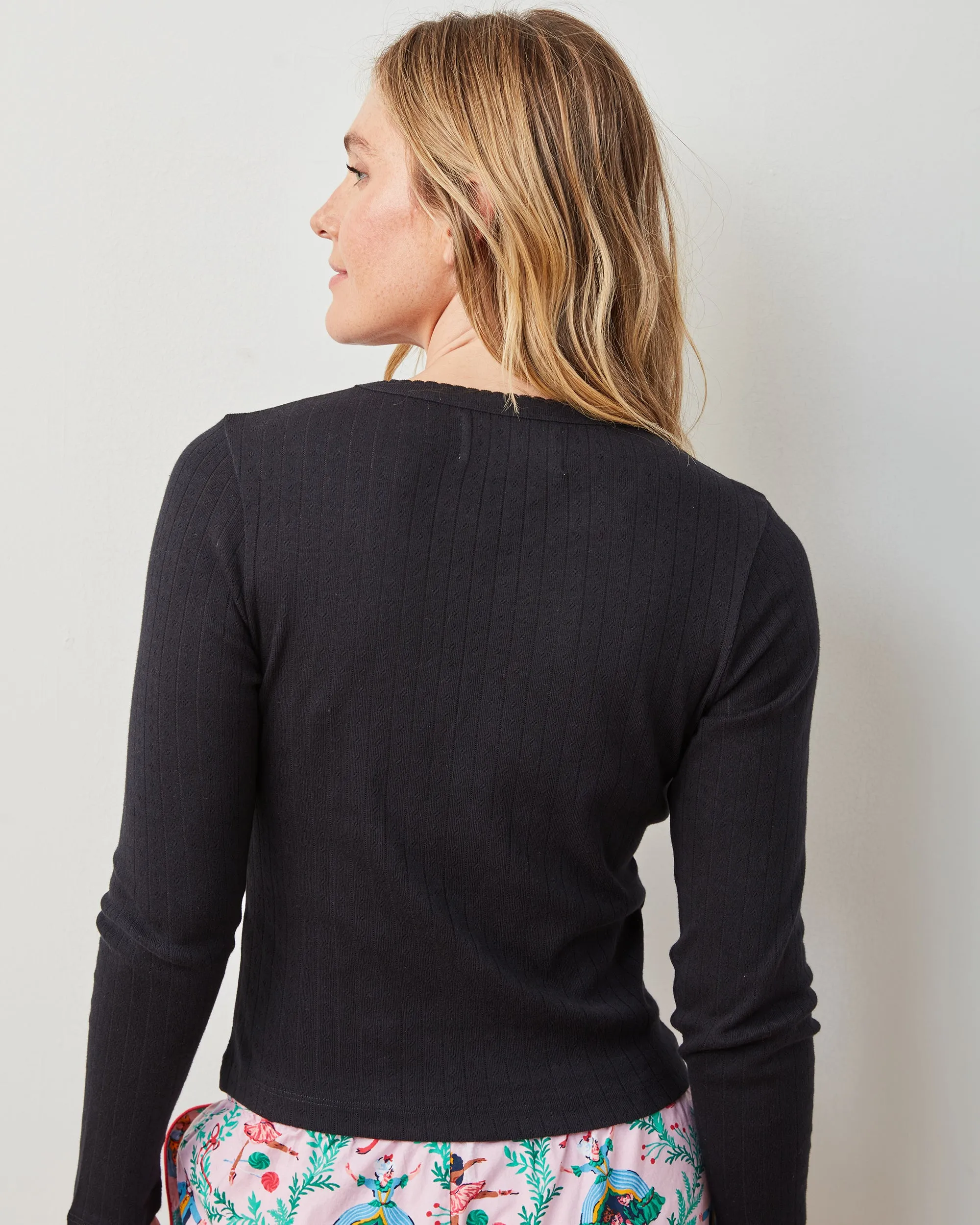White/Cat Eye - 2-Pack Pointelle Long Sleeve - Shirt Bundle