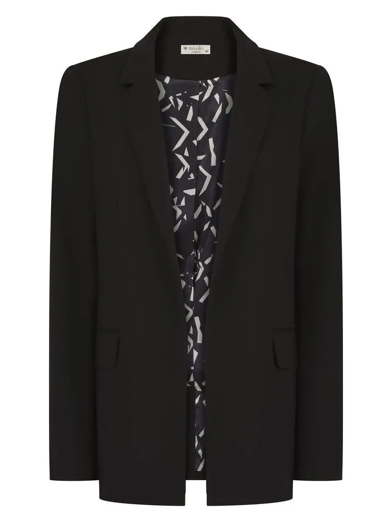 WILLOW JERSEY BLAZER WITH STAR PRINT LINING