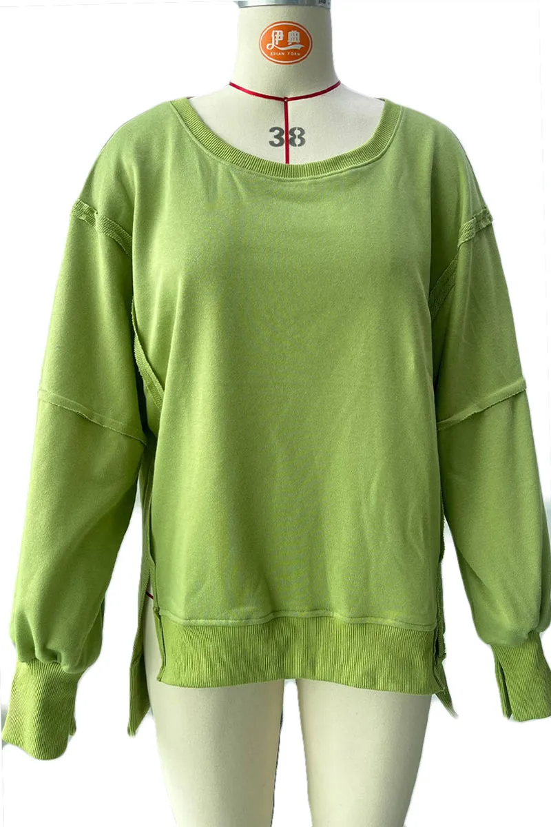 WJ0439 Oversized Roundneck Sweatshirt