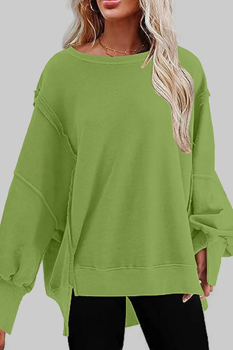 WJ0439 Oversized Roundneck Sweatshirt