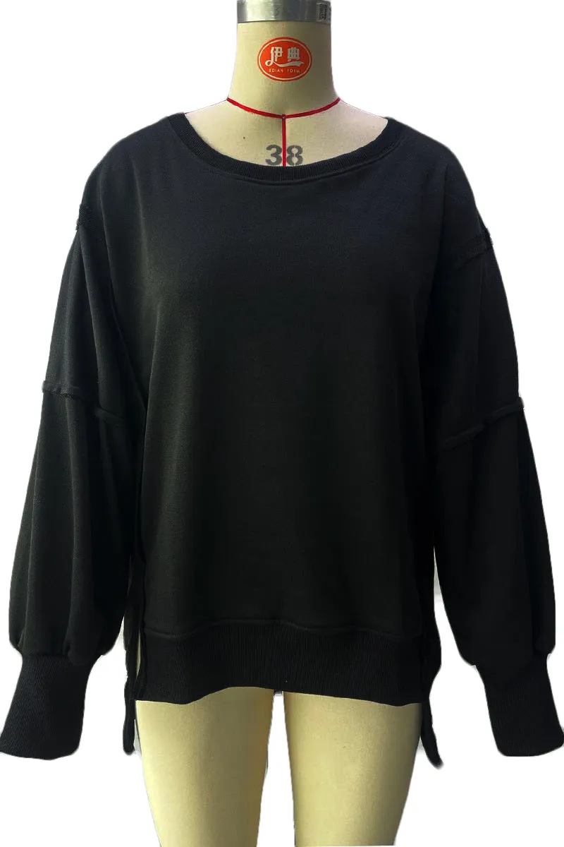 WJ0439 Oversized Roundneck Sweatshirt