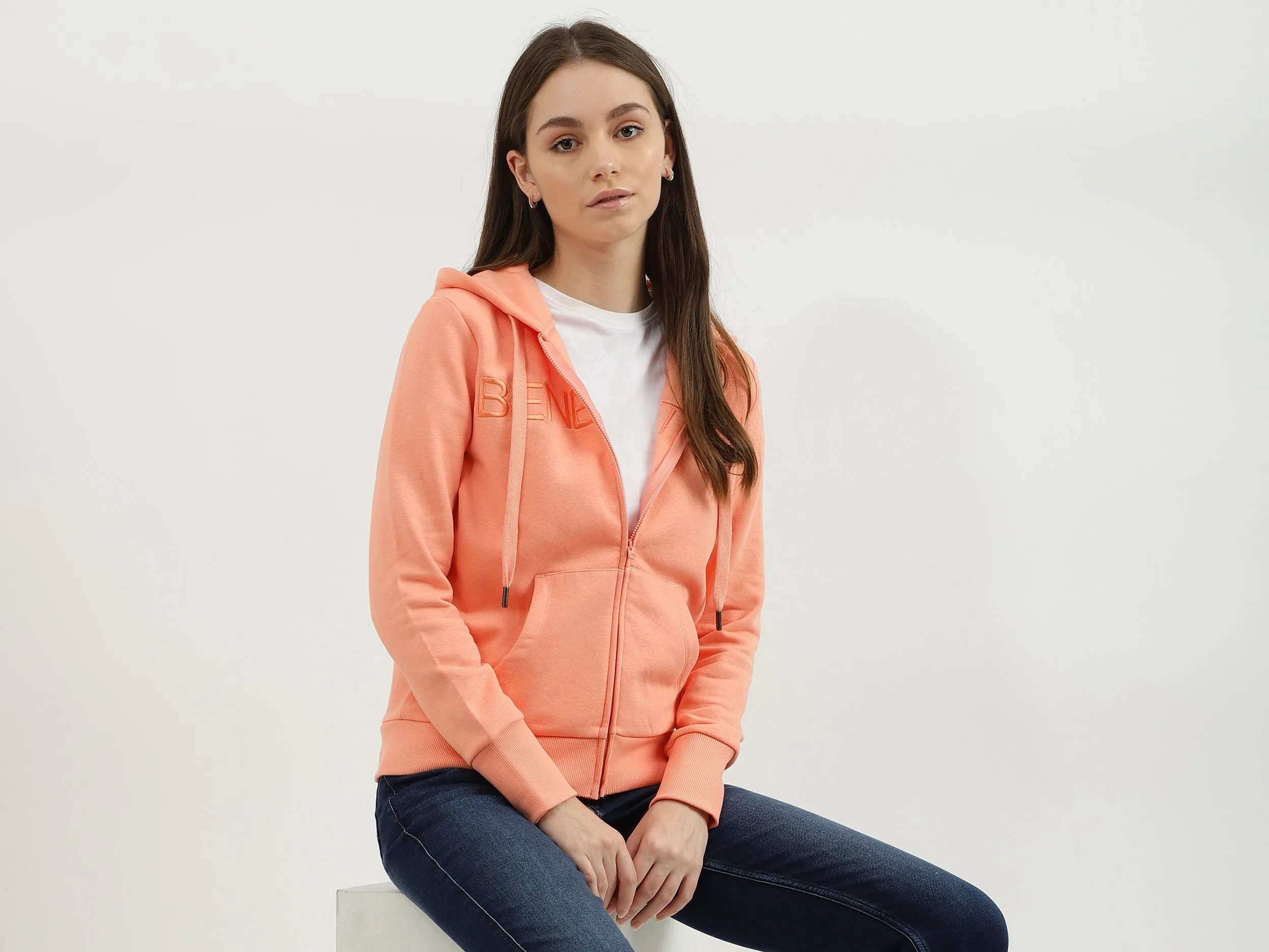 Women Typography Hooded Neck Sweatshirt