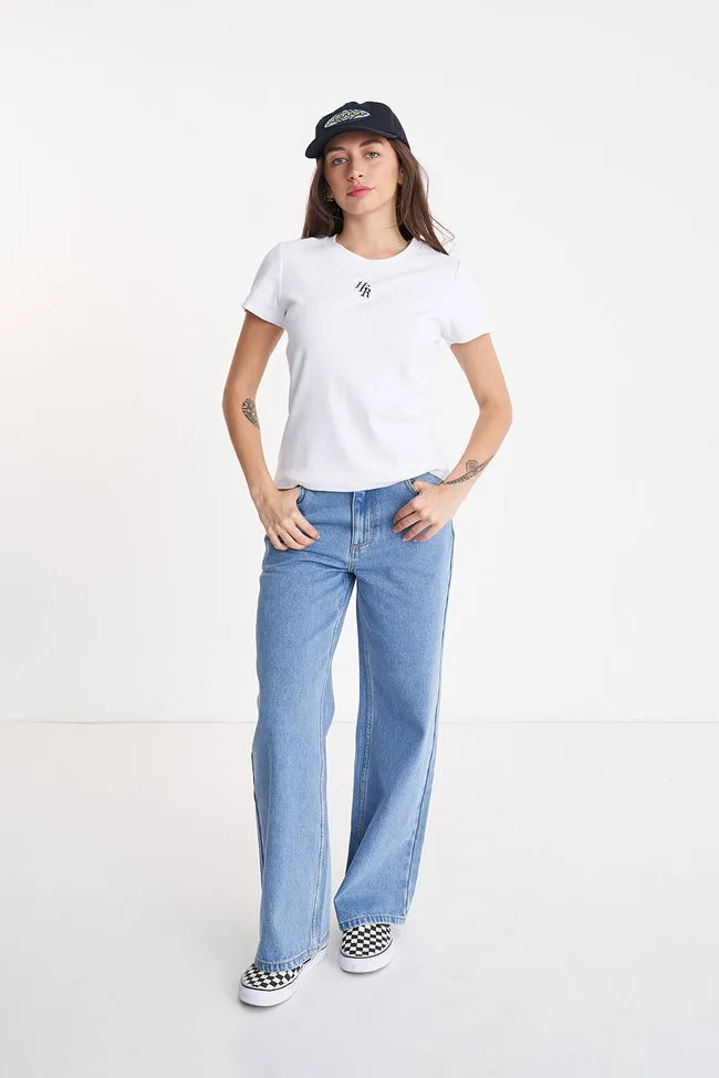 Womens Baggy Denim Jean | Mid Wash
