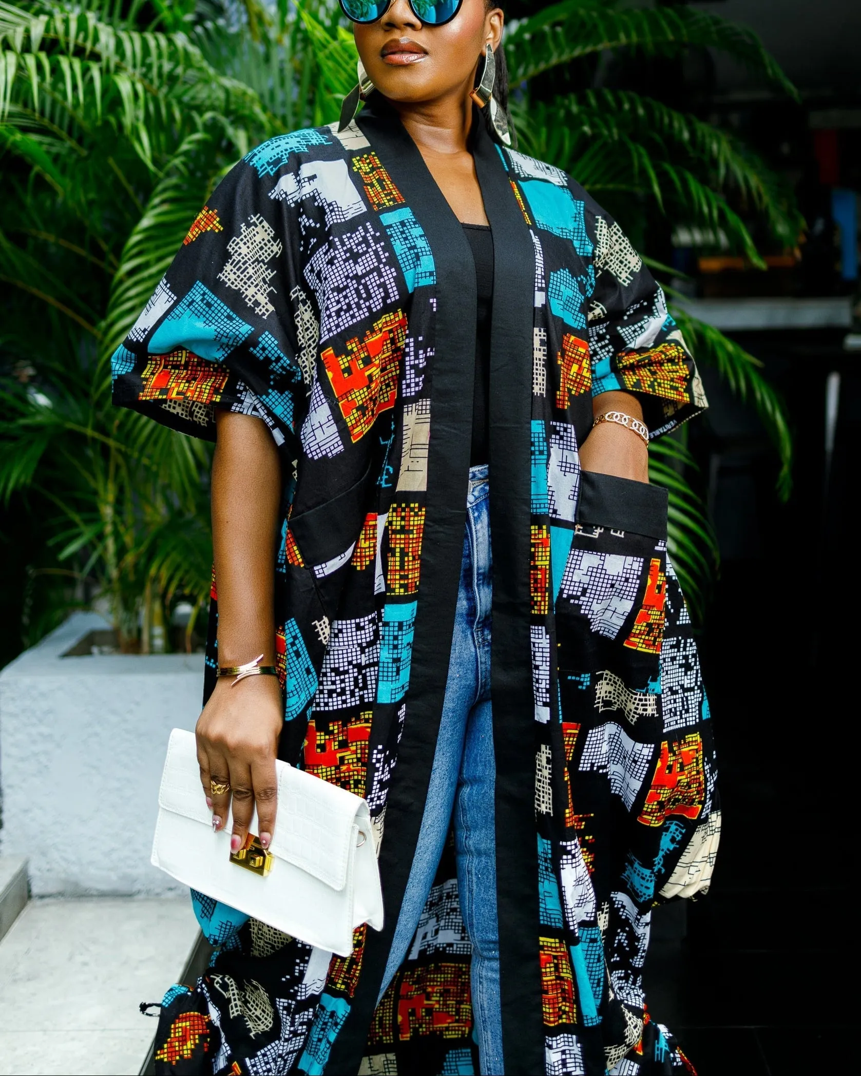 Women's Casual Print Kimono Coat