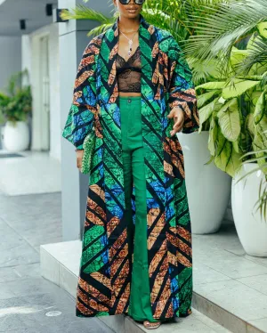 Women's Casual Print Kimono